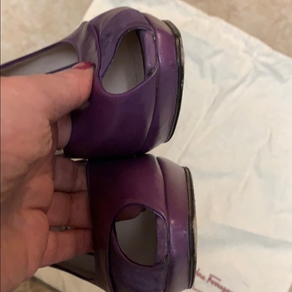 Salvador Ferragamo shoes size 7.5 leather+suede - Picture 6 of 8